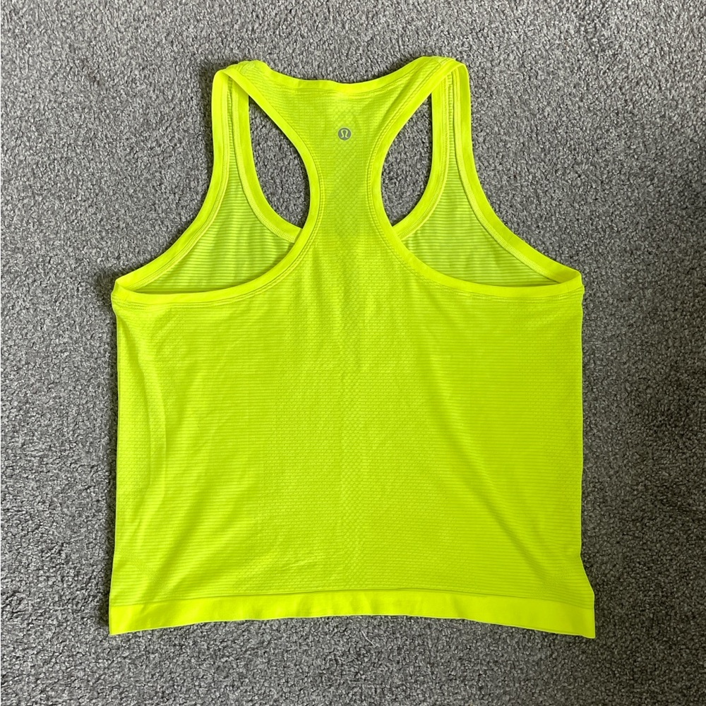 Lululemon Swiftly Tech Tank Race Length Neon Yellow